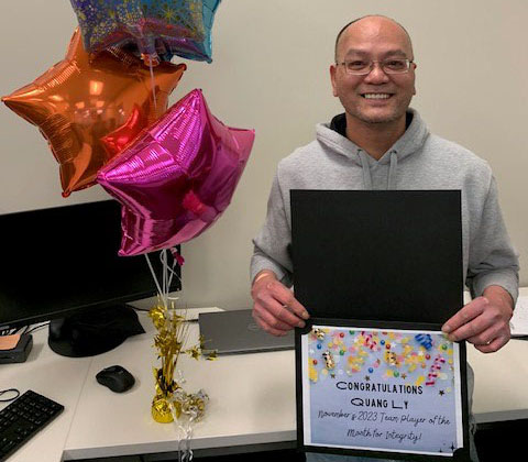 November’s Team Player of the Month!