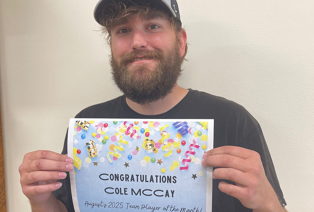 August’s Team Player of the Month!